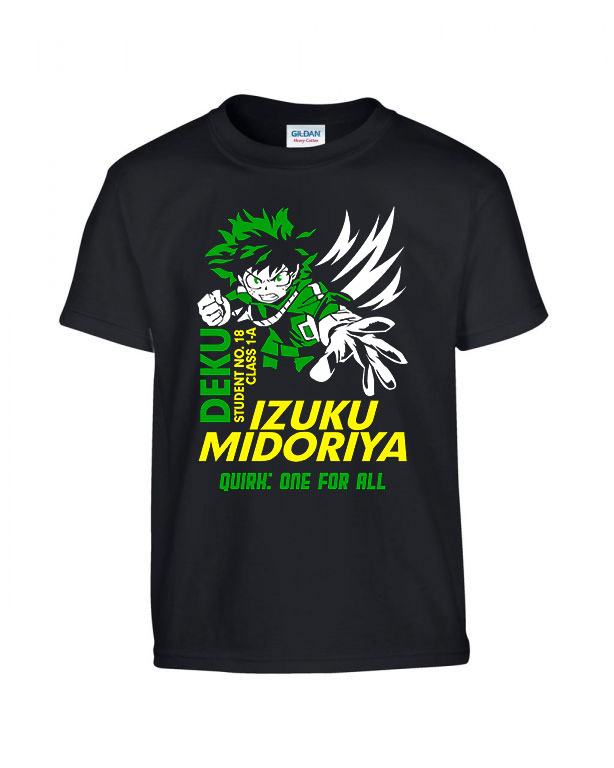 midoriya my hero academia hősakadémia Fekete Gyerek Póló