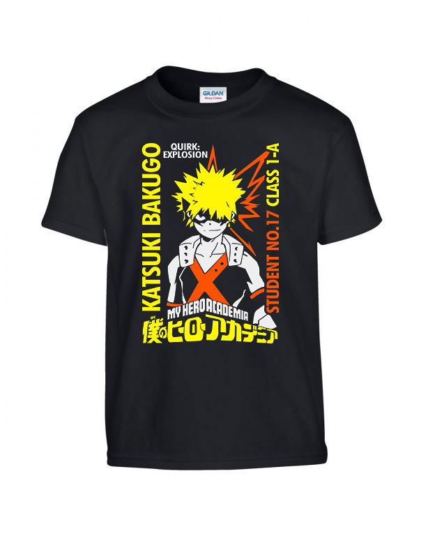 bakugo kacchan my hero academia hősakadémia Fekete Gyerek Póló