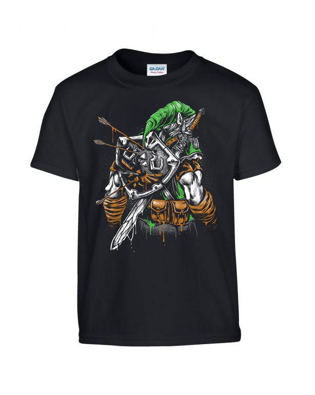Zelda link Fekete Gyerek Póló