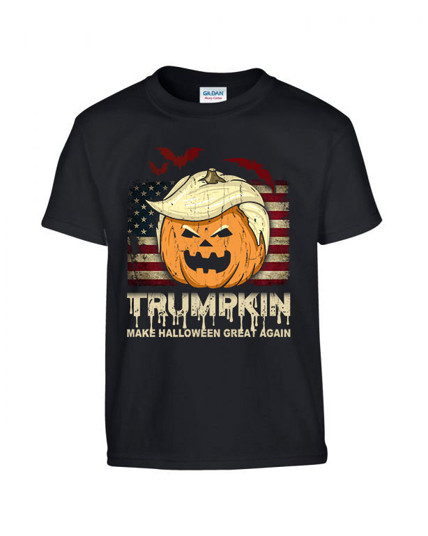 halloween tök donald trump Fekete Gyerek Póló