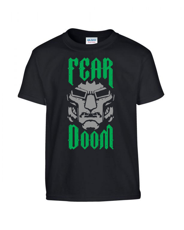 doctor doom Fekete Gyerek Póló