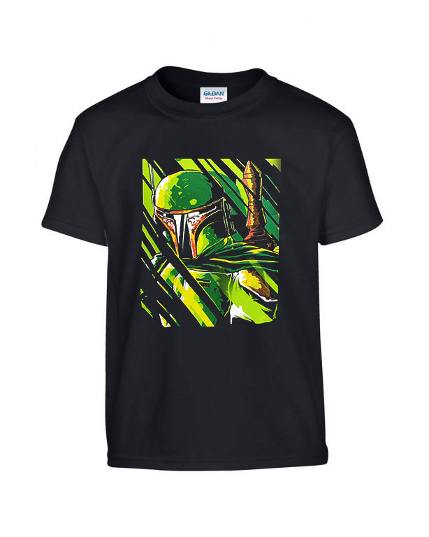star wars boba fett Fekete Gyerek Póló
