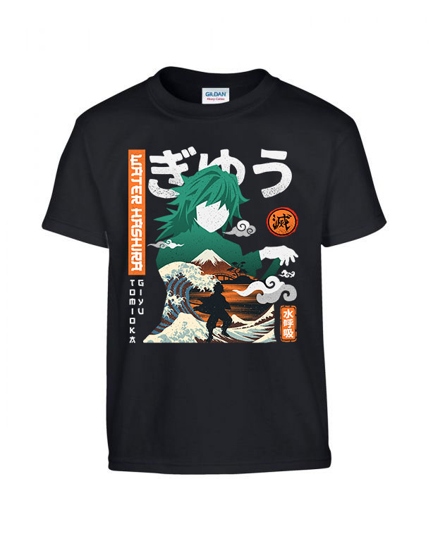 demon slayer tomioka Fekete Gyerek Póló