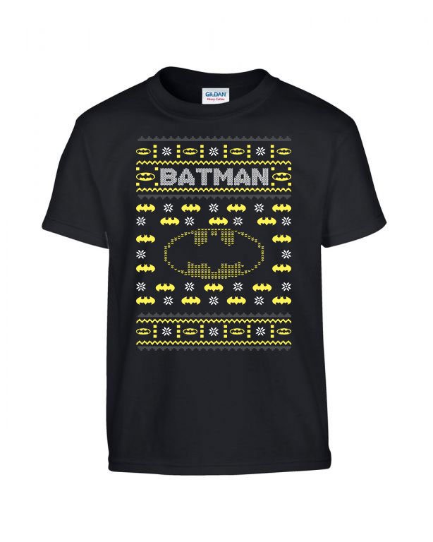 batman karácsony ronda pulcsi Fekete Gyerek Póló