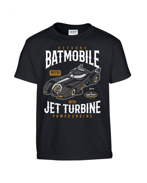 batmobile batman Fekete Gyerek Póló