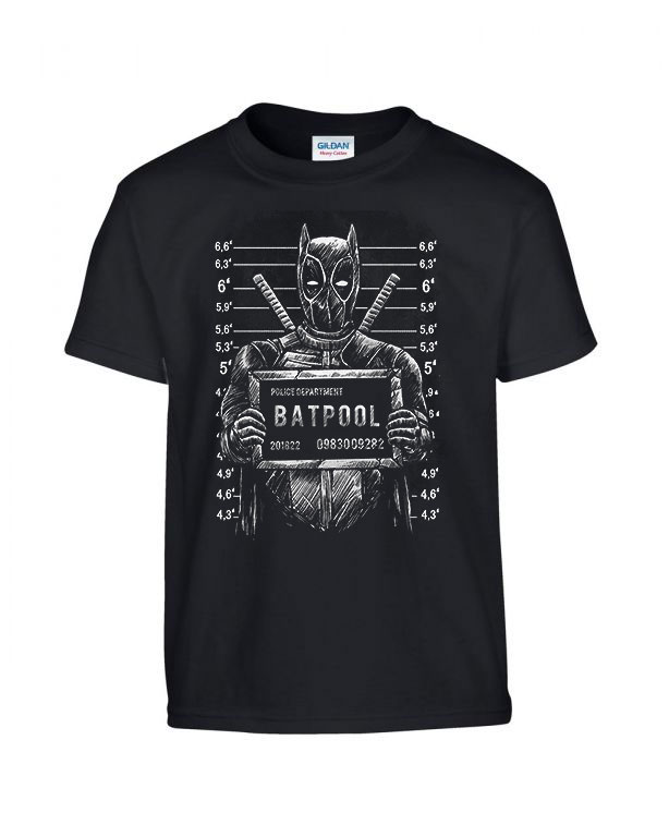 Batman Deadpool Fekete Gyerek Póló
