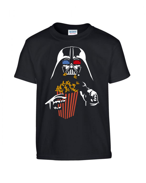 darth vader popcorn mozi Fekete Gyerek Póló
