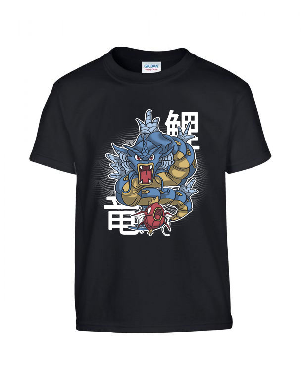 pokermon gyarados magicarp Fekete Gyerek Póló