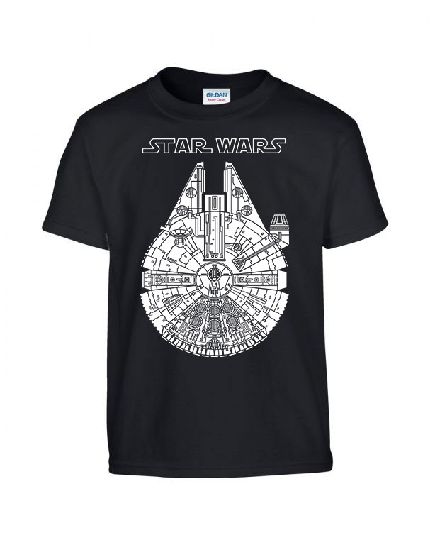 star wars ezeréves sólyom Fekete Gyerek Póló