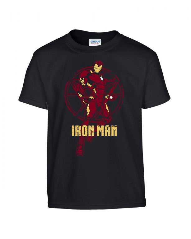iron man vasember Fekete Gyerek Póló