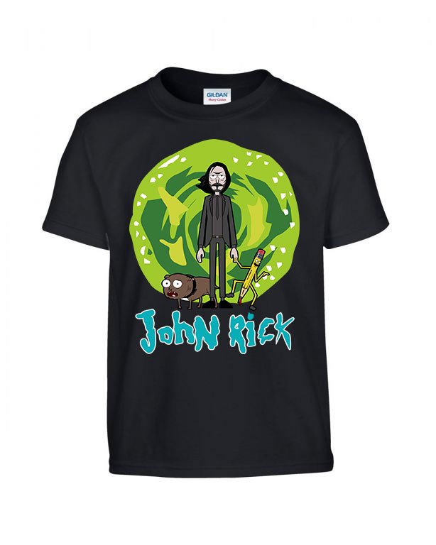 rick és morty Fekete Gyerek Póló