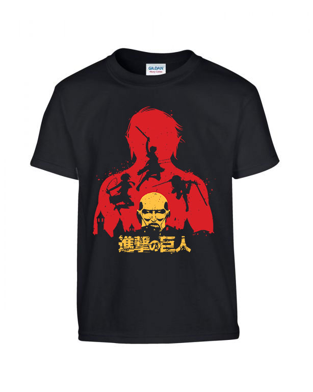 attack on titan Fekete Gyerek Póló