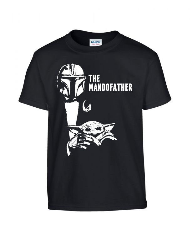 a mandalorian baba yoda Fekete Gyerek Póló
