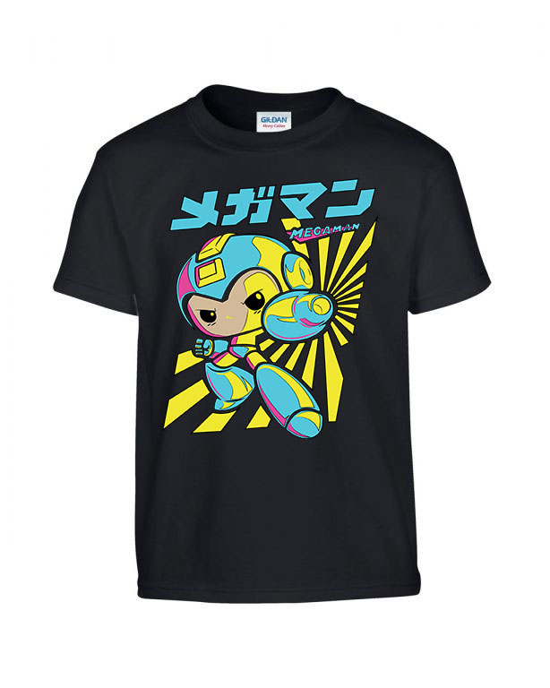 megaman Fekete Gyerek Póló
