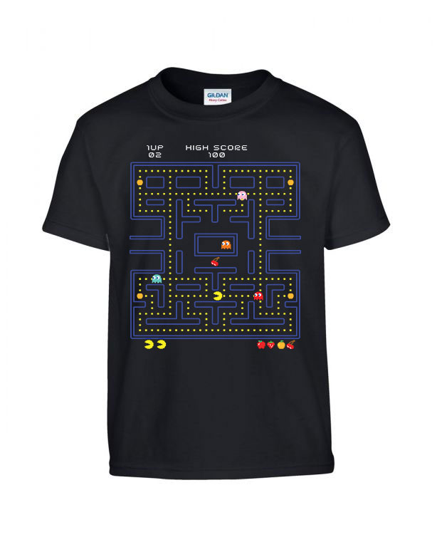 pac man Fekete Gyerek Póló