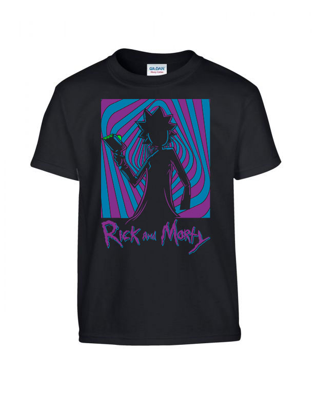 rick és morty Fekete Gyerek Póló