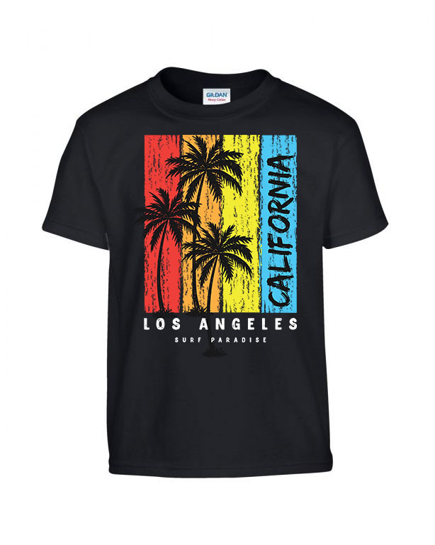Los Angeles California Fekete Gyerek Póló