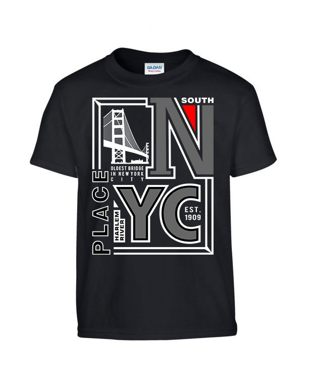 New York Fekete Gyerek Póló