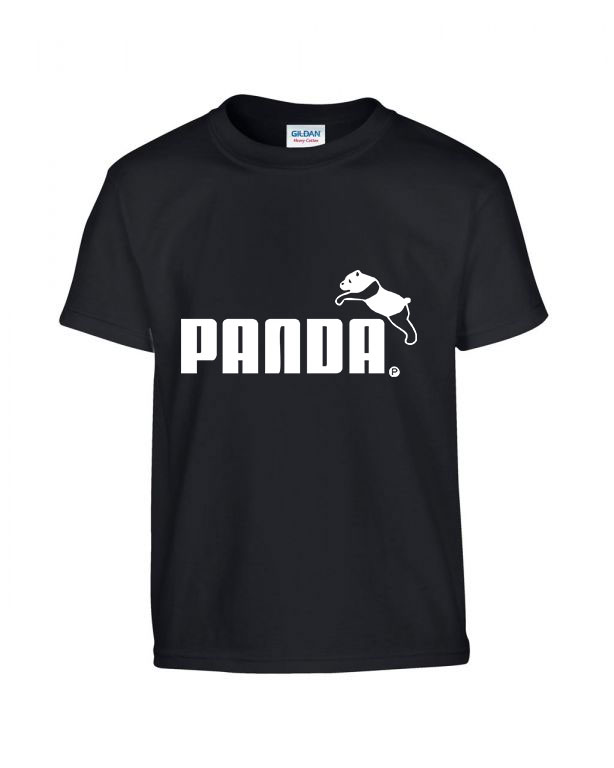 Panda Fekete Gyerek Póló