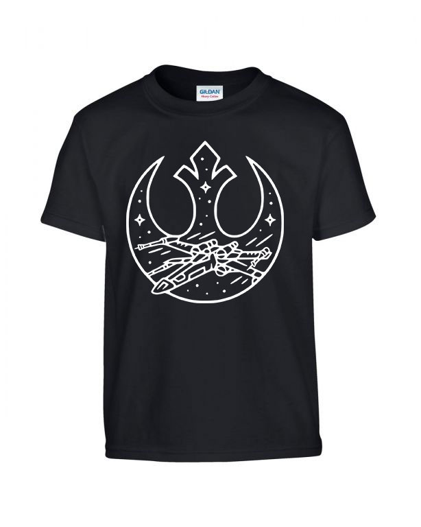 Star Wars X-szárnyú Fekete Gyerek Póló