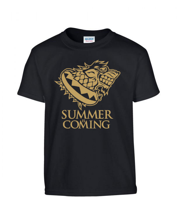 Nyár Nyaras Summer Fekete Gyerek Póló