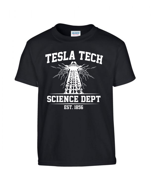 Tesla Fekete Gyerek Póló