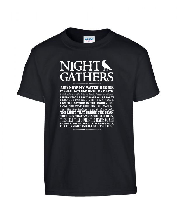 Game Of Thrones Trónok Harca Nights Watch Fekete Gyerek Póló