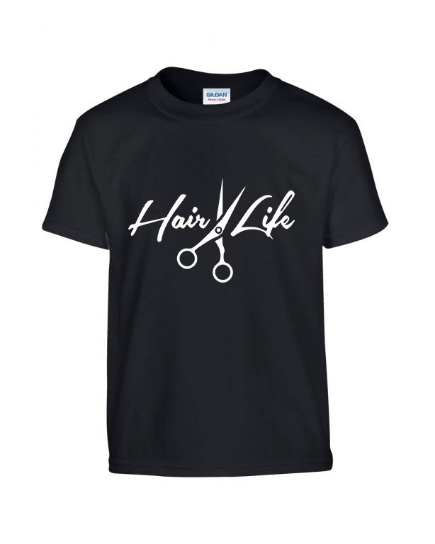 fodrász olló hair hajvágás Fekete Gyerek Póló
