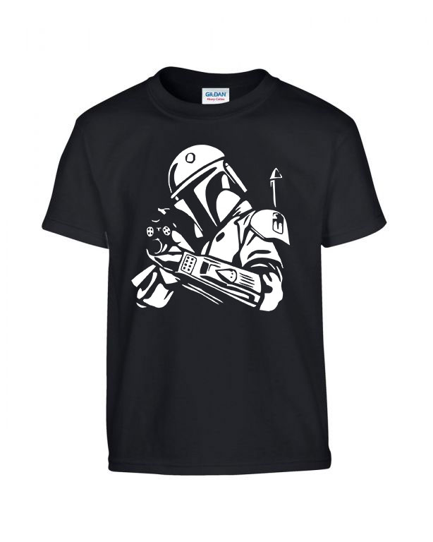 boba fett star wars Fekete Gyerek Póló