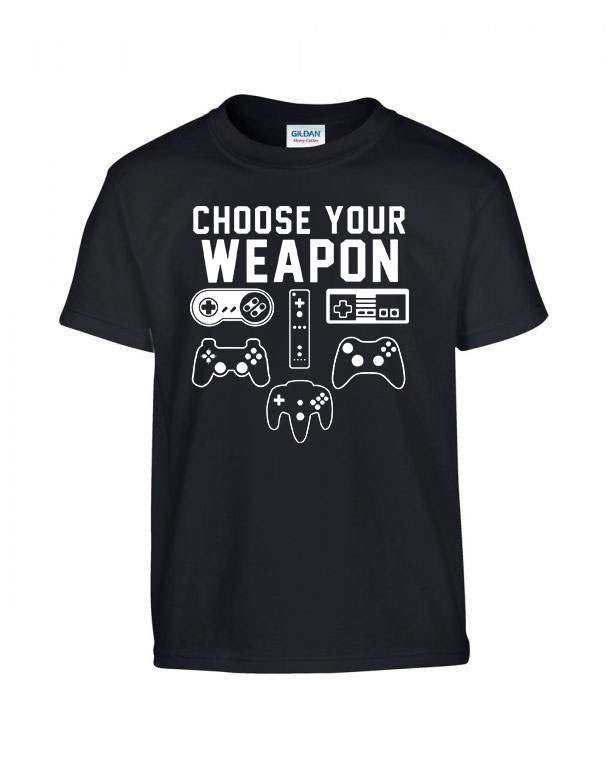 Gamer Joystick Sega Nintendo Fekete Gyerek Póló