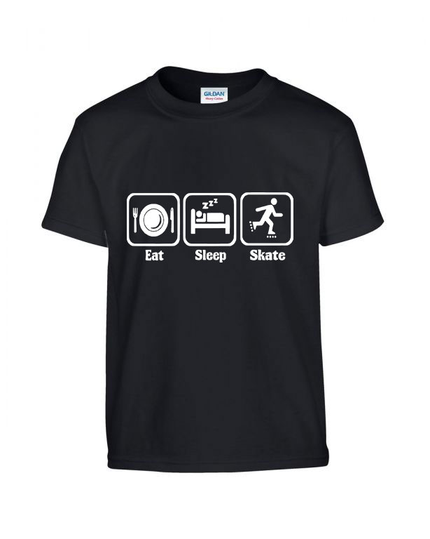görkorcsolya skate Fekete Gyerek Póló