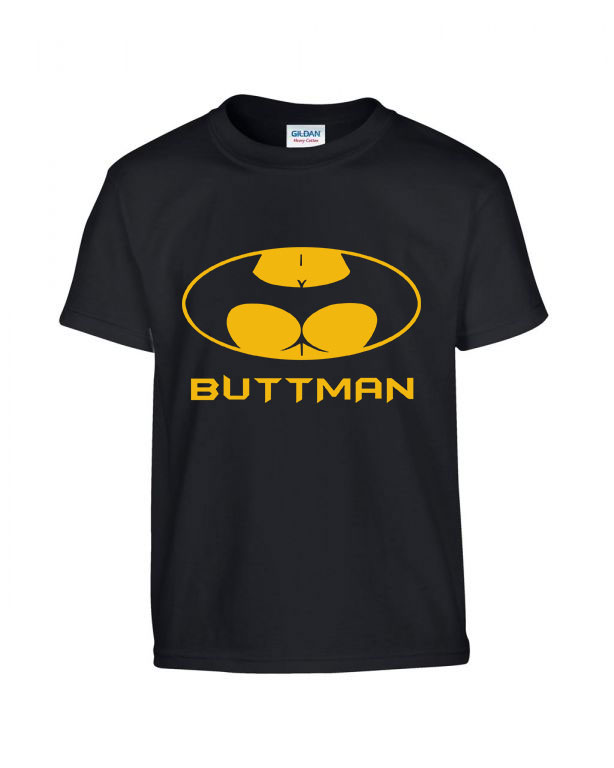 buttman batman fenék humor Fekete Gyerek Póló