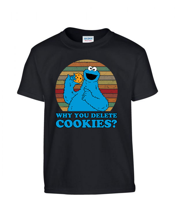 sütiszörny cookie monster Fekete Gyerek Póló