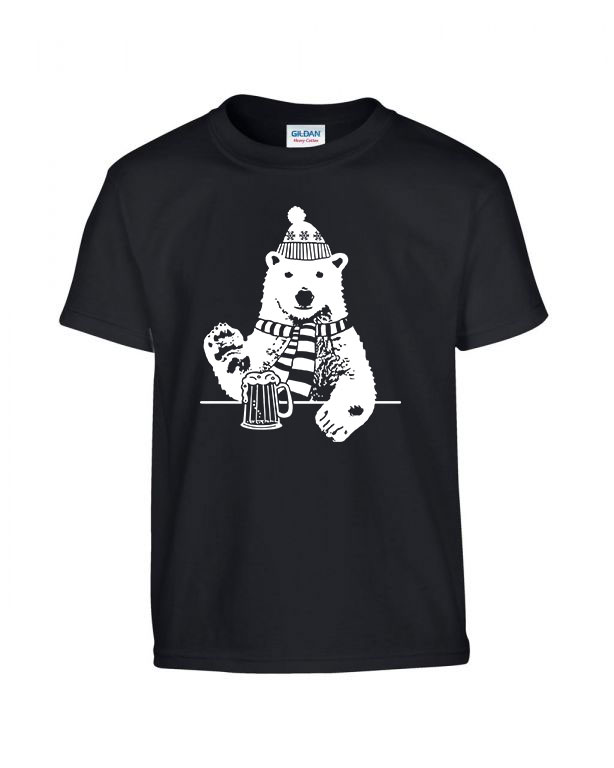 polar bear medve sör jegesmedve Fekete Gyerek Póló