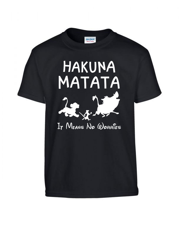 hakuna matata az oroszlánkirály Fekete Gyerek Póló