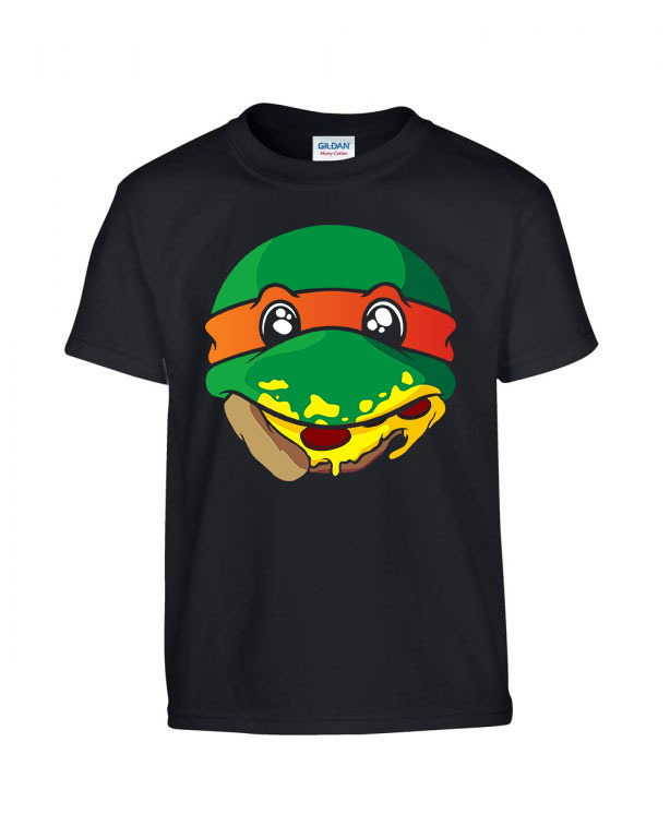 tini ninja teknőcök pizza Fekete Gyerek Póló