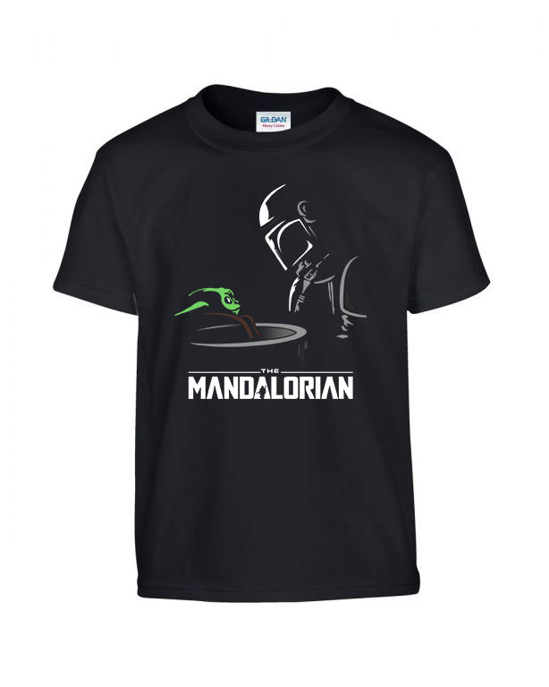 a mandalorian baba yoda baby yoda Fekete Gyerek Póló