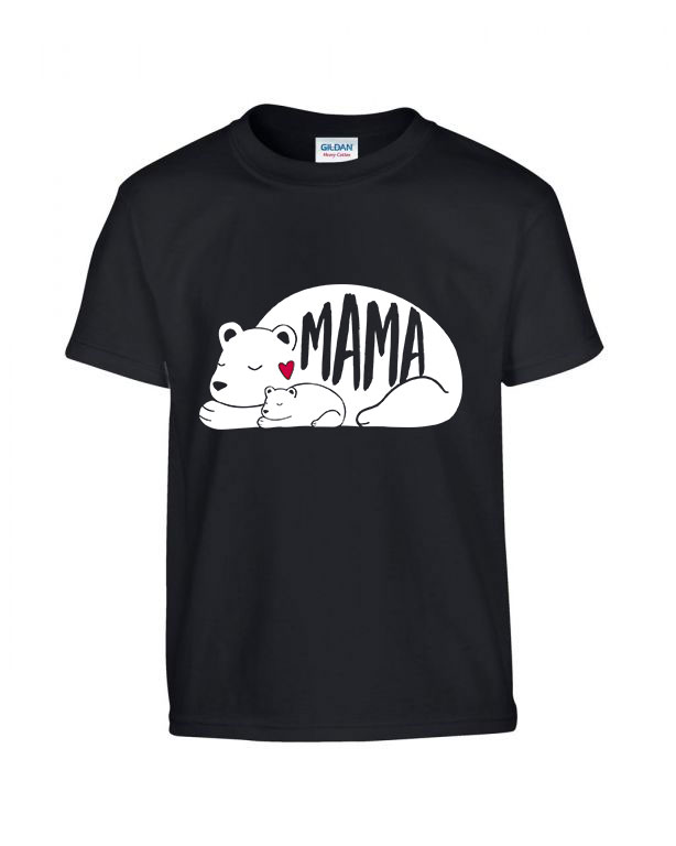anyák napja mama anya mama bear medve Fekete Gyerek Póló