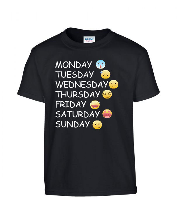 napi emojik emoji Fekete Gyerek Póló