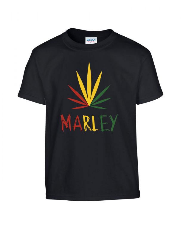 bob marley kanabisz cannabis Fekete Gyerek Póló