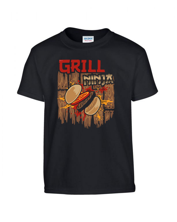 grill grillezés humor Fekete Gyerek Póló