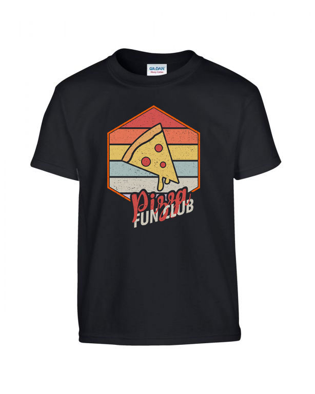 pizza Fekete Gyerek Póló