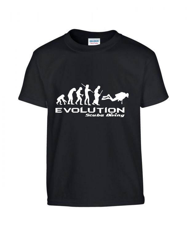 evolution búvárkodás búvár Fekete Gyerek Póló