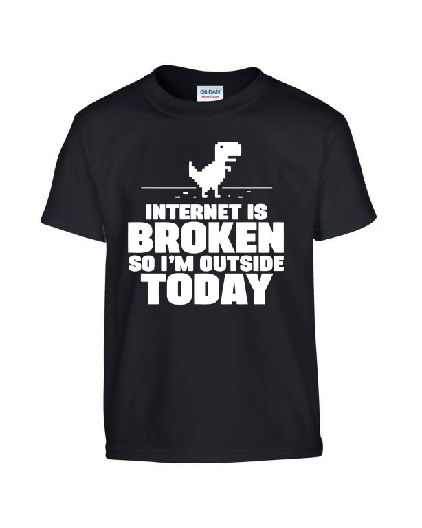google chrome t-rex Fekete Gyerek Póló