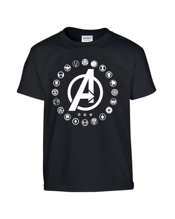 avengers bosszúállók Fekete Gyerek Póló