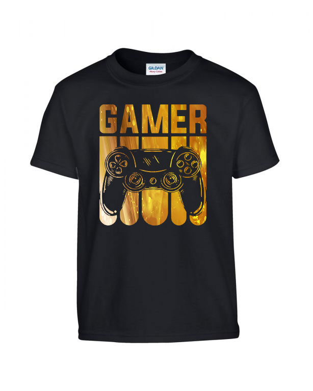 gamer joystick Fekete Gyerek Póló