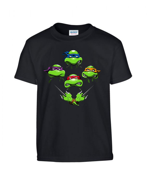 tini ninja teknőcök tmnt turtles Fekete Gyerek Póló
