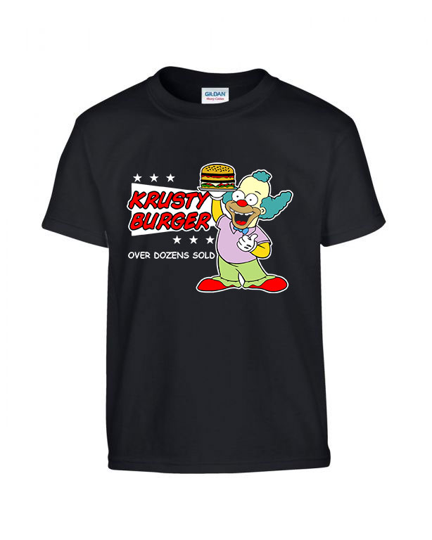 krusty burger simpson család Fekete Gyerek Póló