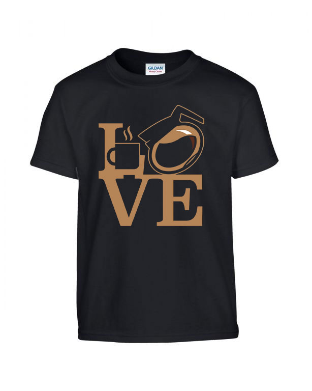 coffee love kávé  Fekete Gyerek Póló