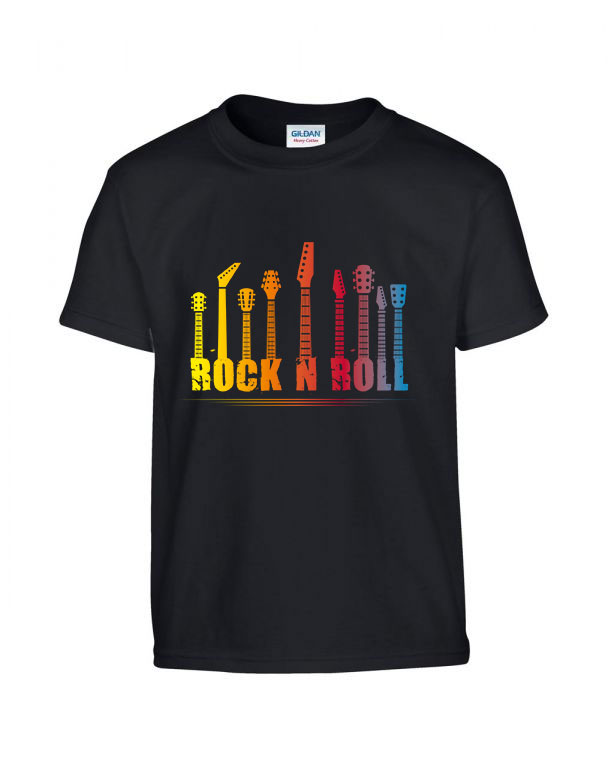 gitár gitáros rock and roll Fekete Gyerek Póló